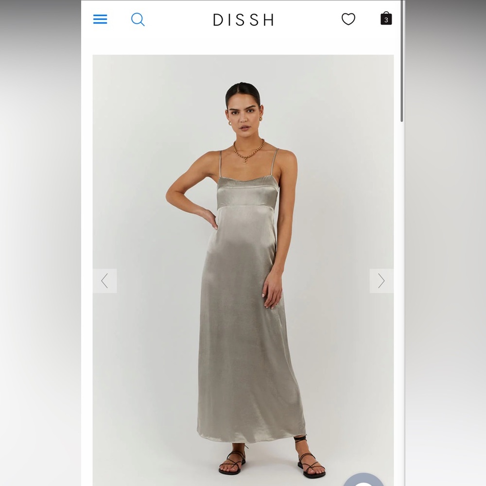 DISSH — GIGI PEWTER SWEETHEART MIDI DRESS